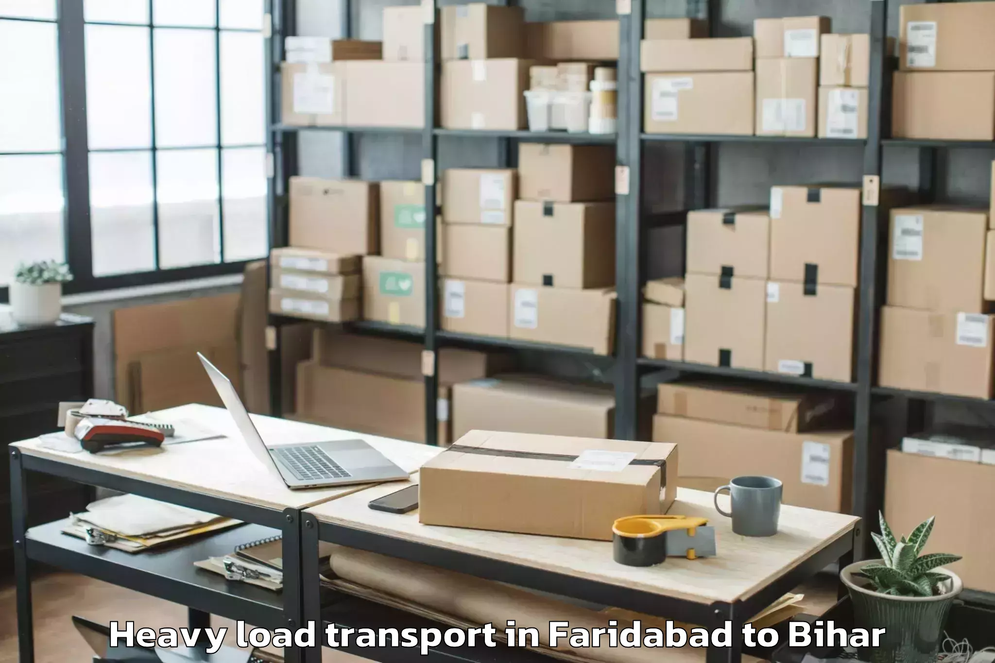 Book Faridabad to Pranpur Heavy Load Transport Online